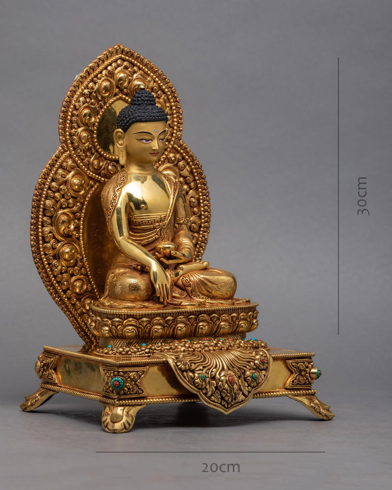 Buddha Shakyamuni | Gold Gilded Statue | Buddhist Deity