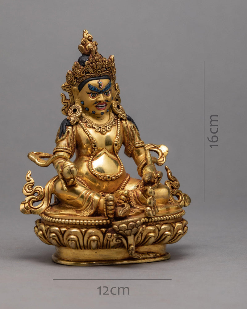 Dzambhala Statue | Gold Gilded Art | Jambala Sculpture