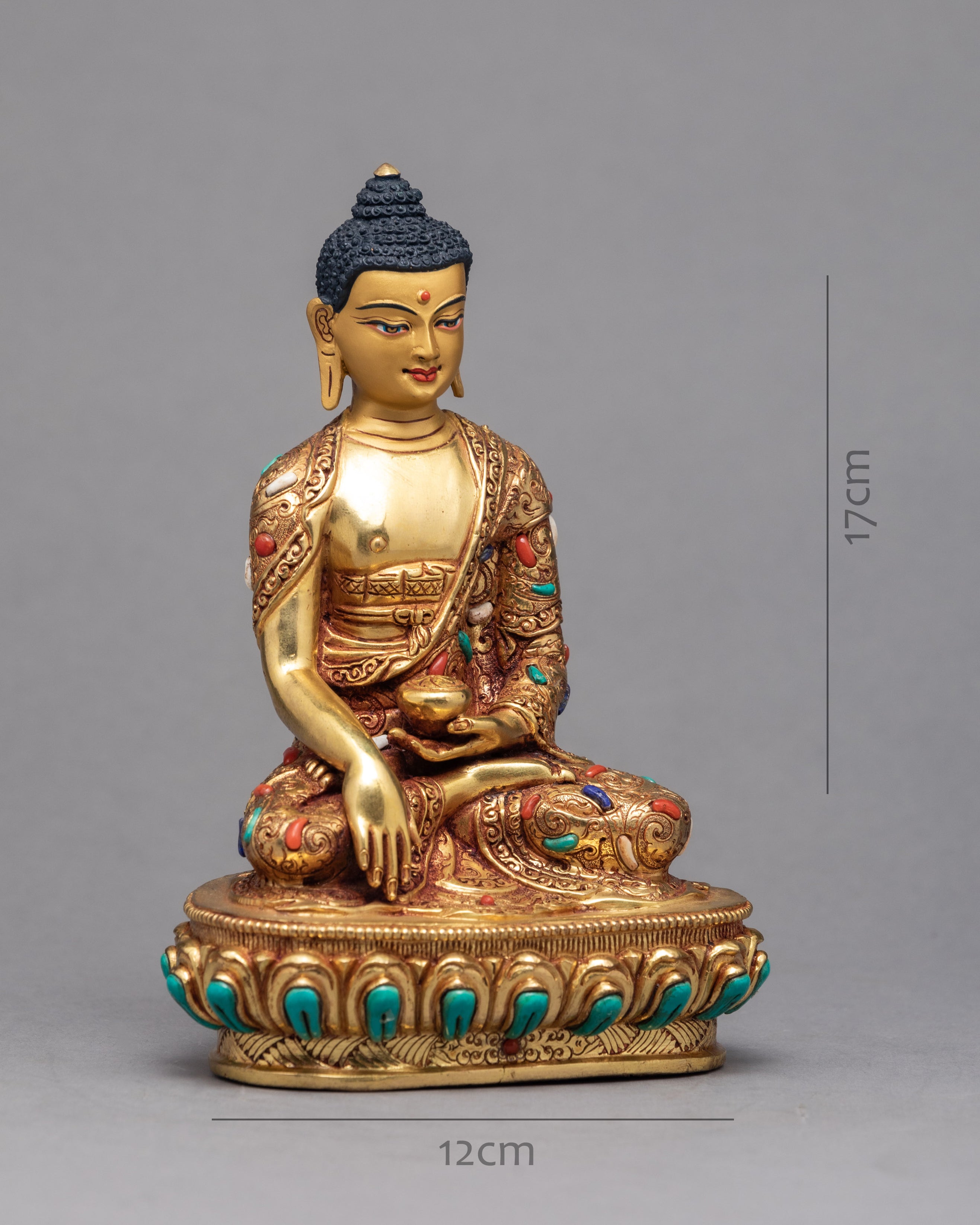 Buddha Shakyamuni Statue | Gold Plated Mini Statue