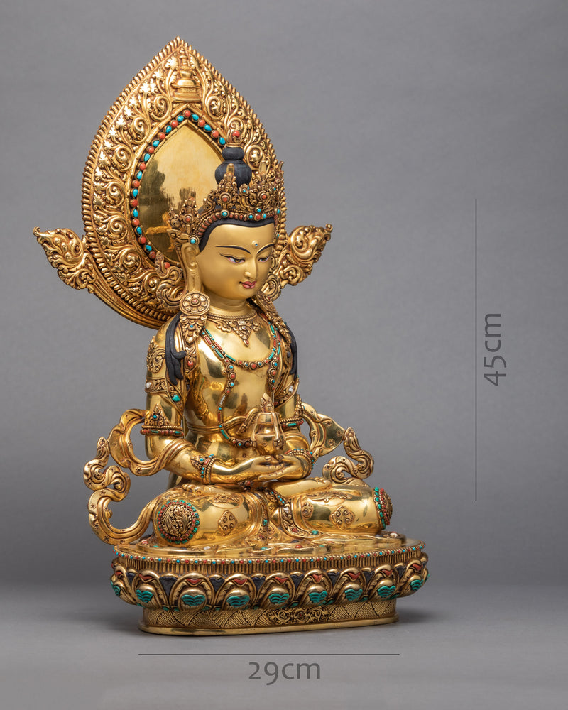 Amitayus Buddha Statue | Gilded in 24K Gold | Himalayan Art