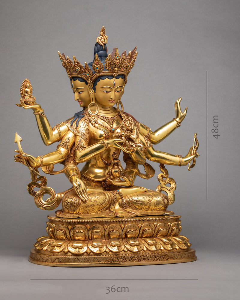 Namgyalma Statue | Buddhist Dakini of Longevity Gold Gilded Art