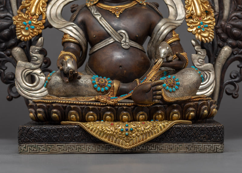 Rare Dzambhala Statue | Hand-Carved Buddhist Wealth Deity