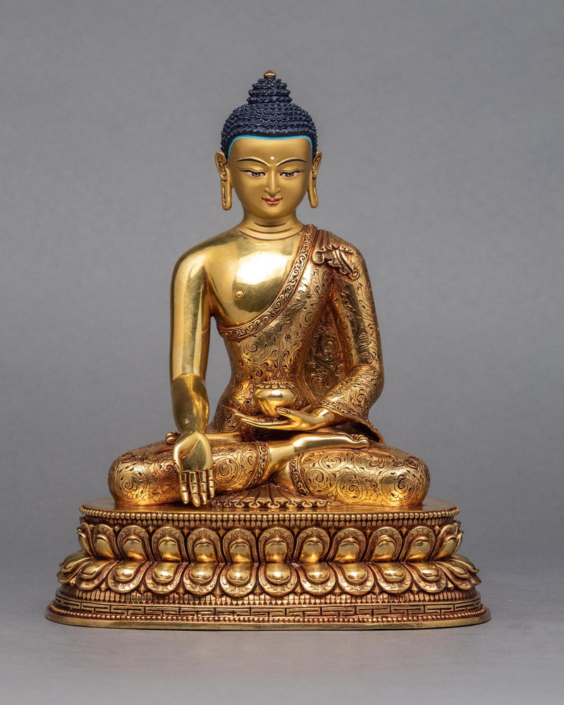 Set of Pancha Buddha | Five Directional Buddha Statues in 24K Gold | Himalayan Treasure Art