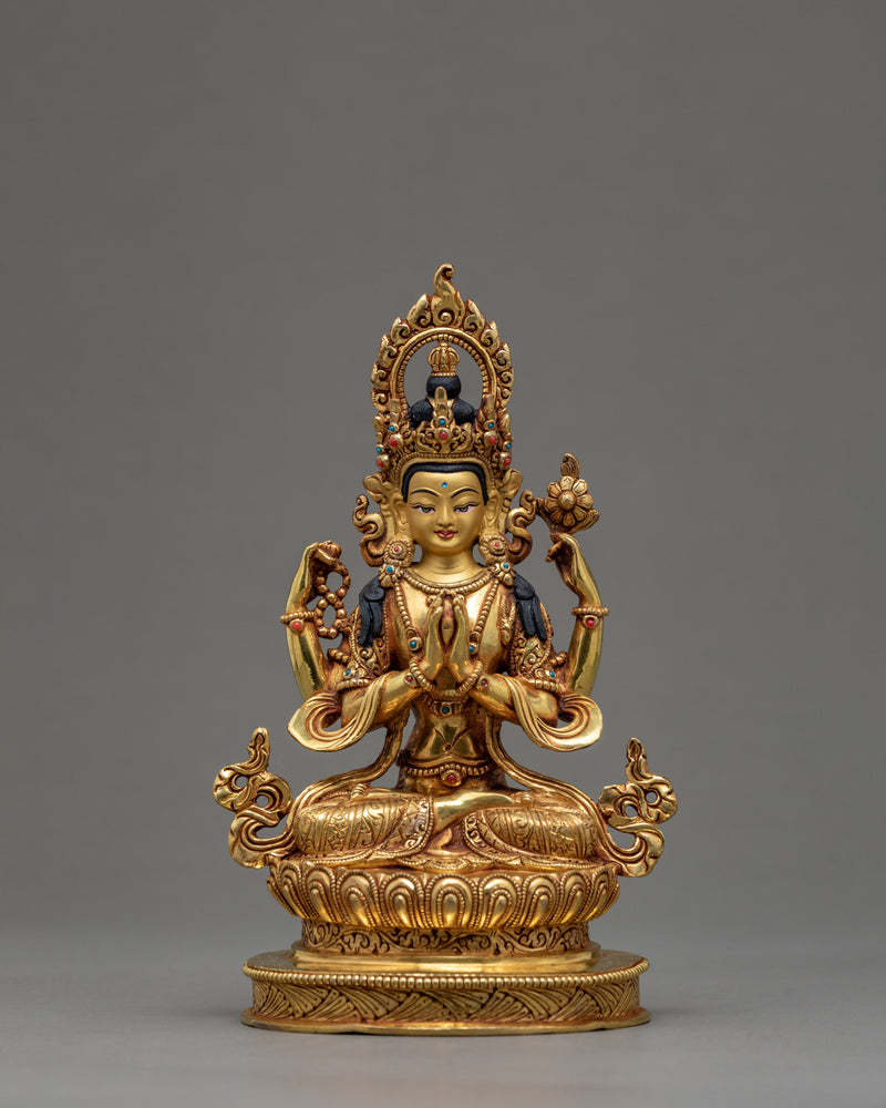 Bodhisattva Statue Set | Amitayus | Green Tara | White Tara | Vajrasattva | Vajradhara | Chenrezig