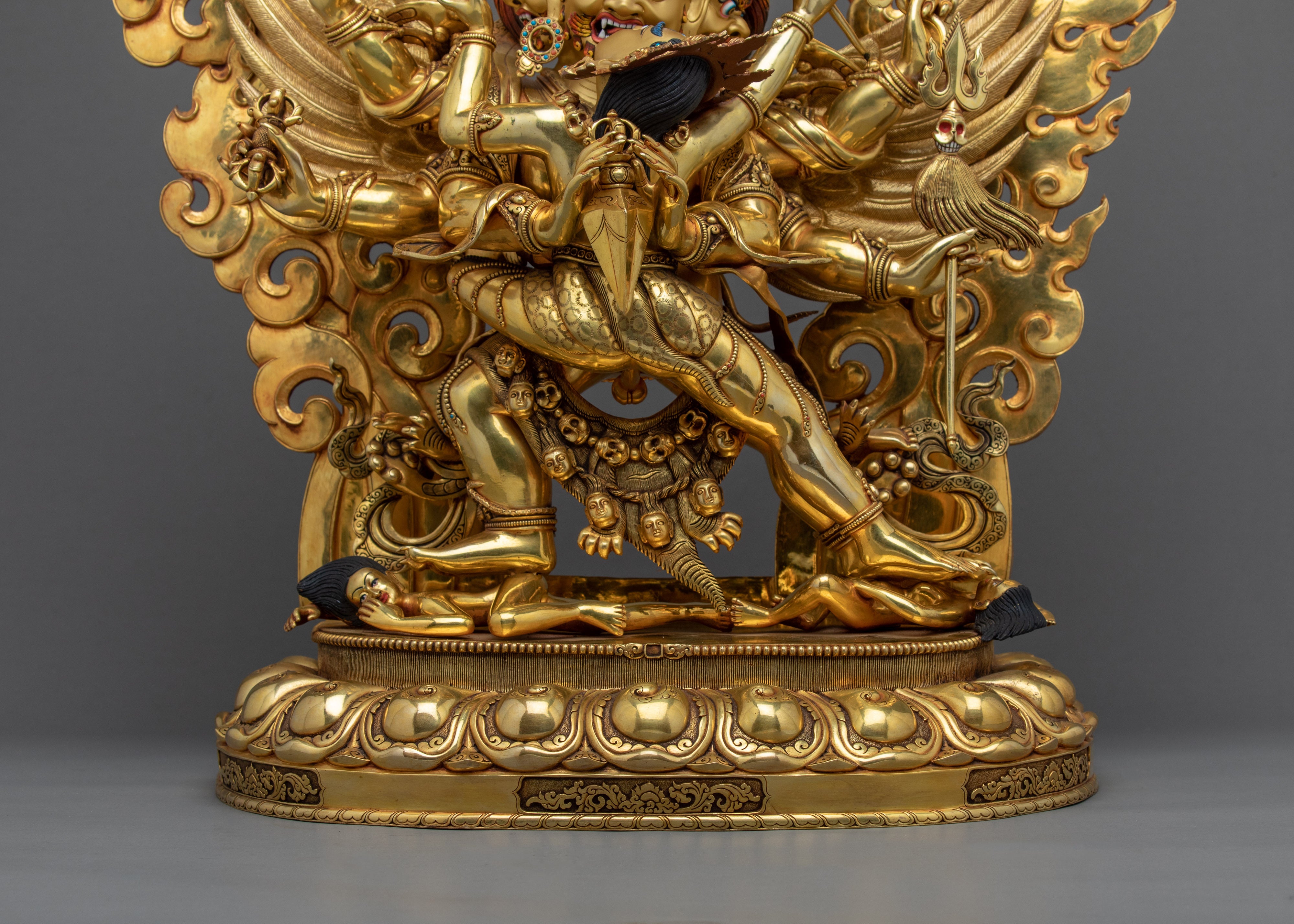 Large Sized Heruka Vajrakilaya Statue | Rare 24K Gold Art of Himalayas