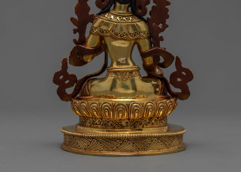 White Tara | Buddhist Deity Of Long Life And Good Health | Gold Gilded Statue