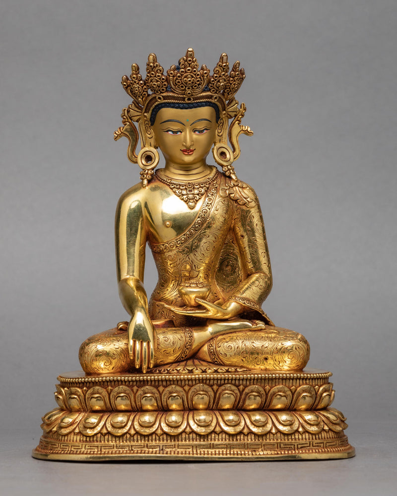 3 Buddha Statue | Tibetan Art Plated with Gold