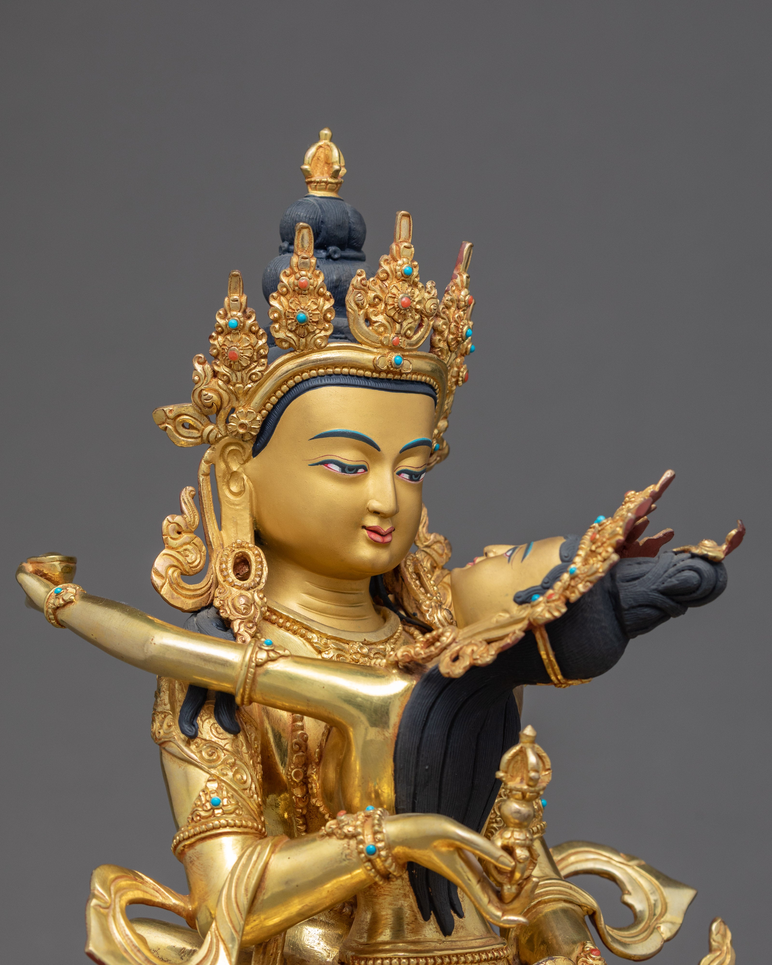 Vajrasattva With Consort | Buddhist Yab Yum Sculpture