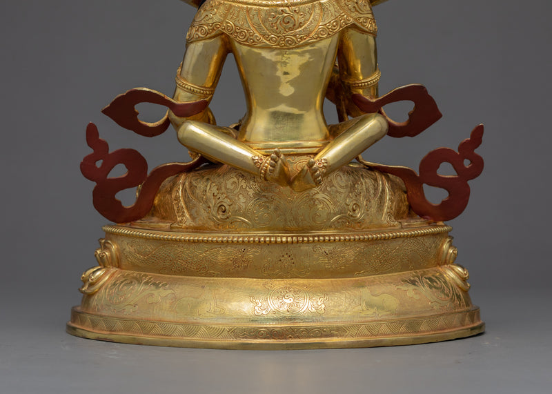 Vajrasattva With Consort | Buddhist Yab Yum Sculpture