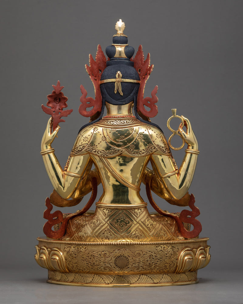 Bodhisattva Chenrezig Sculpture | Traditional Buddhist Art Nepal