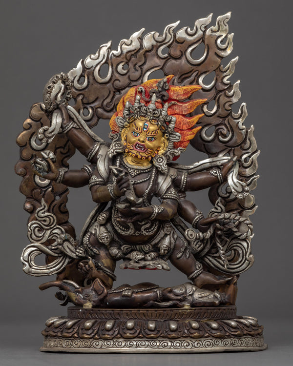 Six Armed Mahakala Sculpture