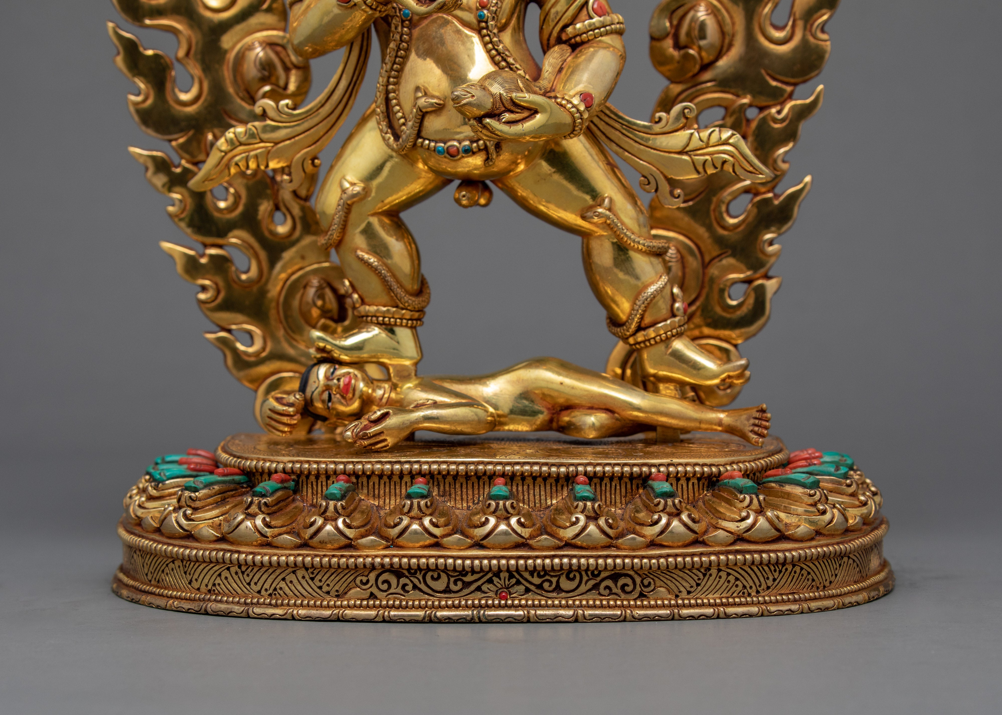 Black Dzambhala Sculpture | Wealth Deity | Himalayan Art