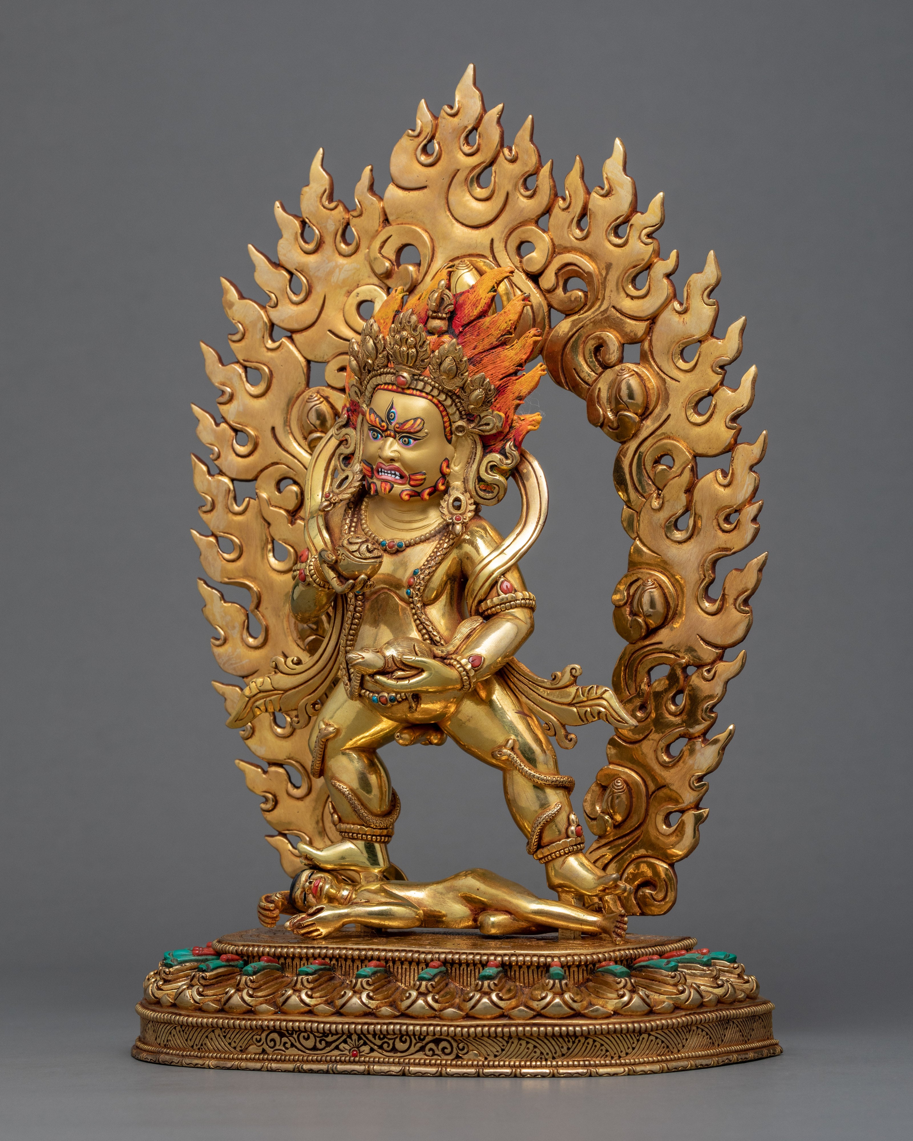 Black Dzambhala Sculpture | Wealth Deity | Himalayan Art