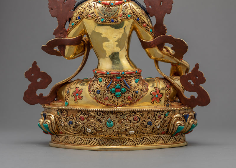 Green Tara Sculpture | Compassionate Deity | Traditional Buddhist Art