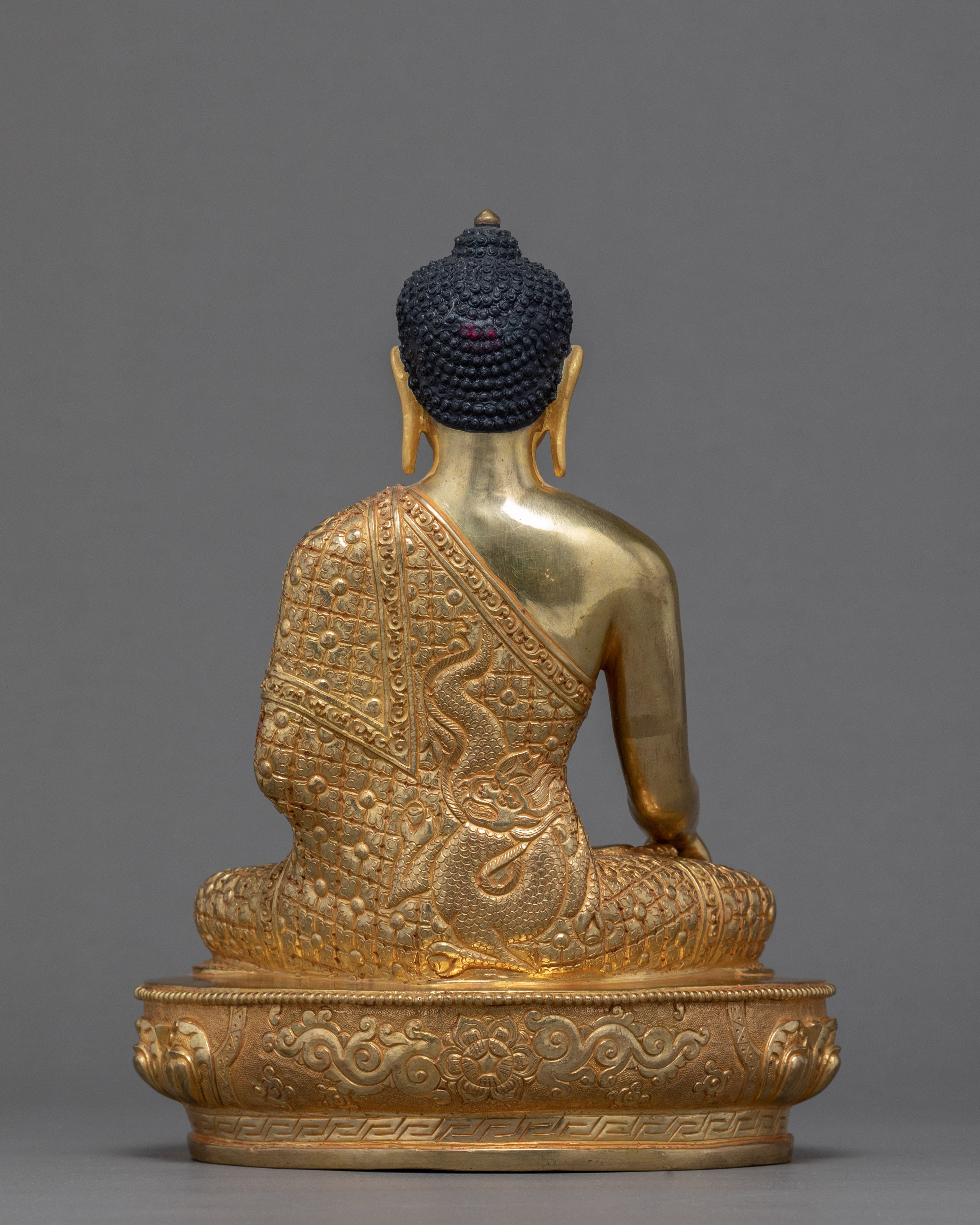 Three Tibetan Buddhas Statue | Traditional Gold Gilded Sculpture