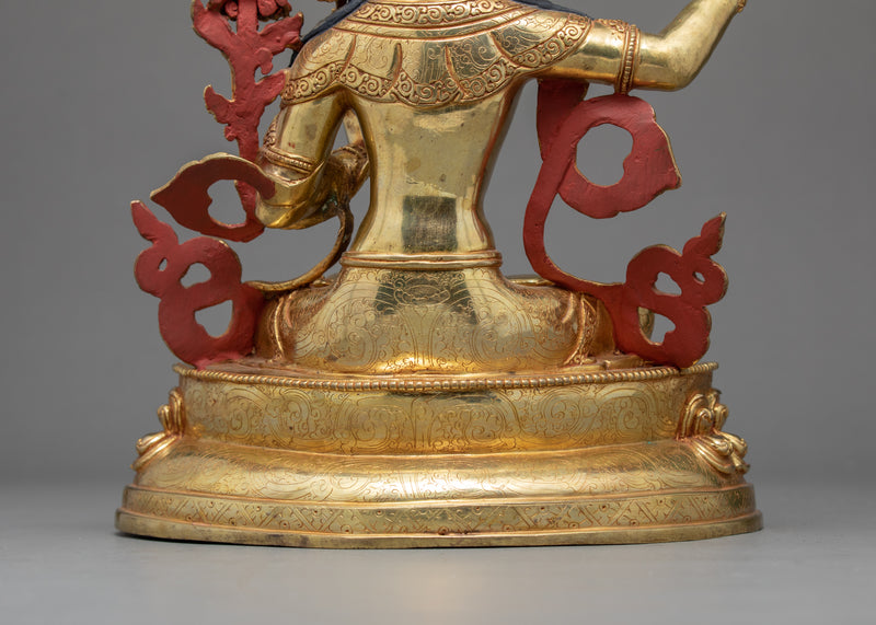 Tibetan Manjushri Sculpture | Traditionally Hand Carved Statue
