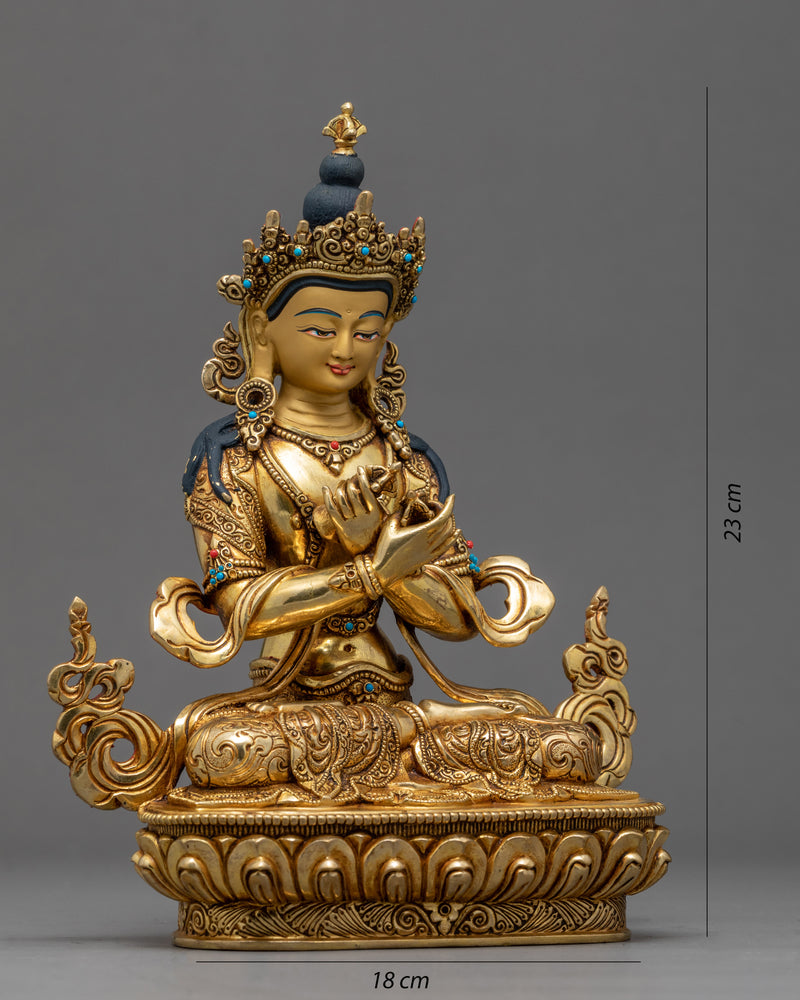 Vajradhara Bodhisattva Statue | Traditional Buddhist Hand Carved Sculpture