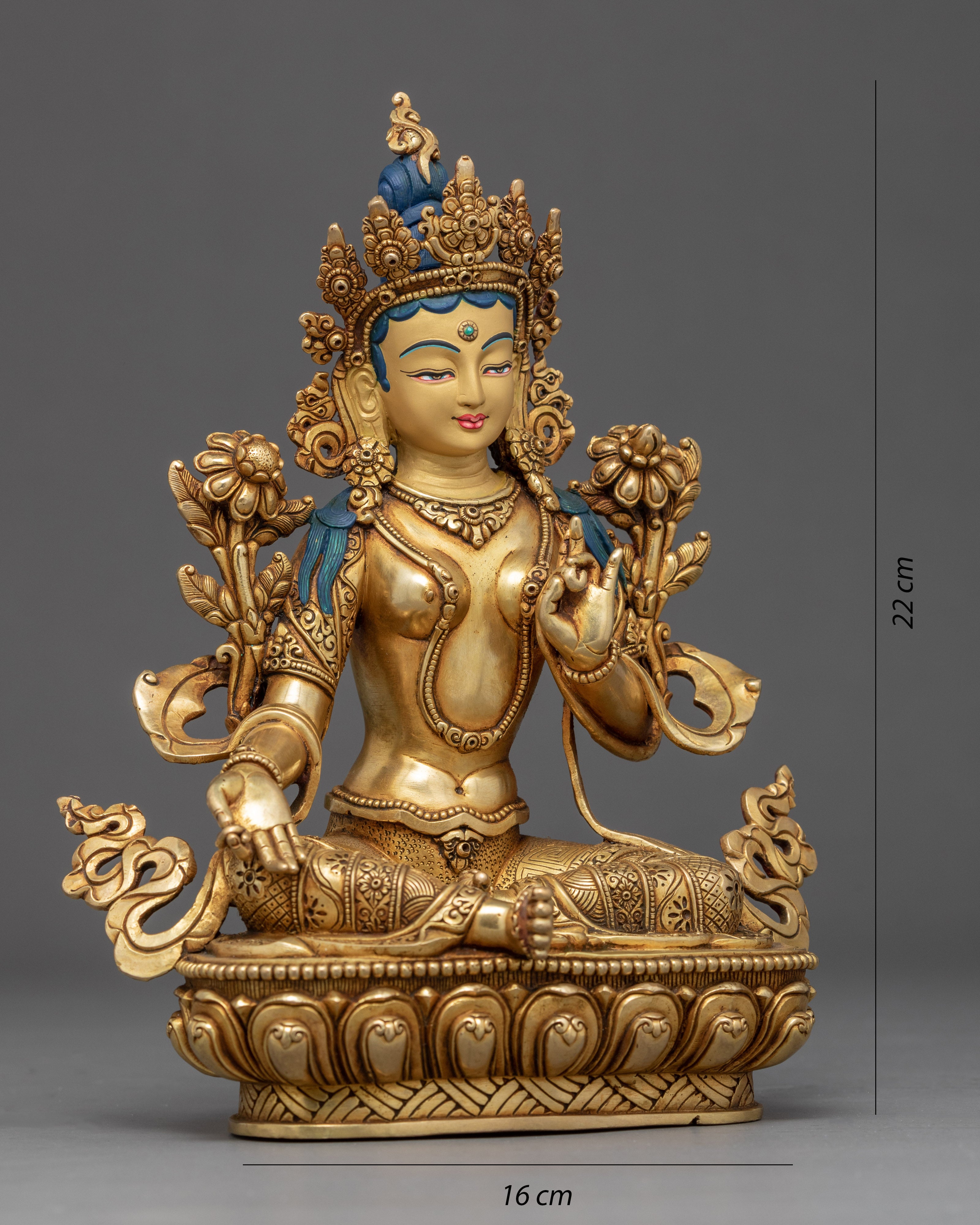 Green Tara Mother Statue | Traditional Hand Carved Sculpture