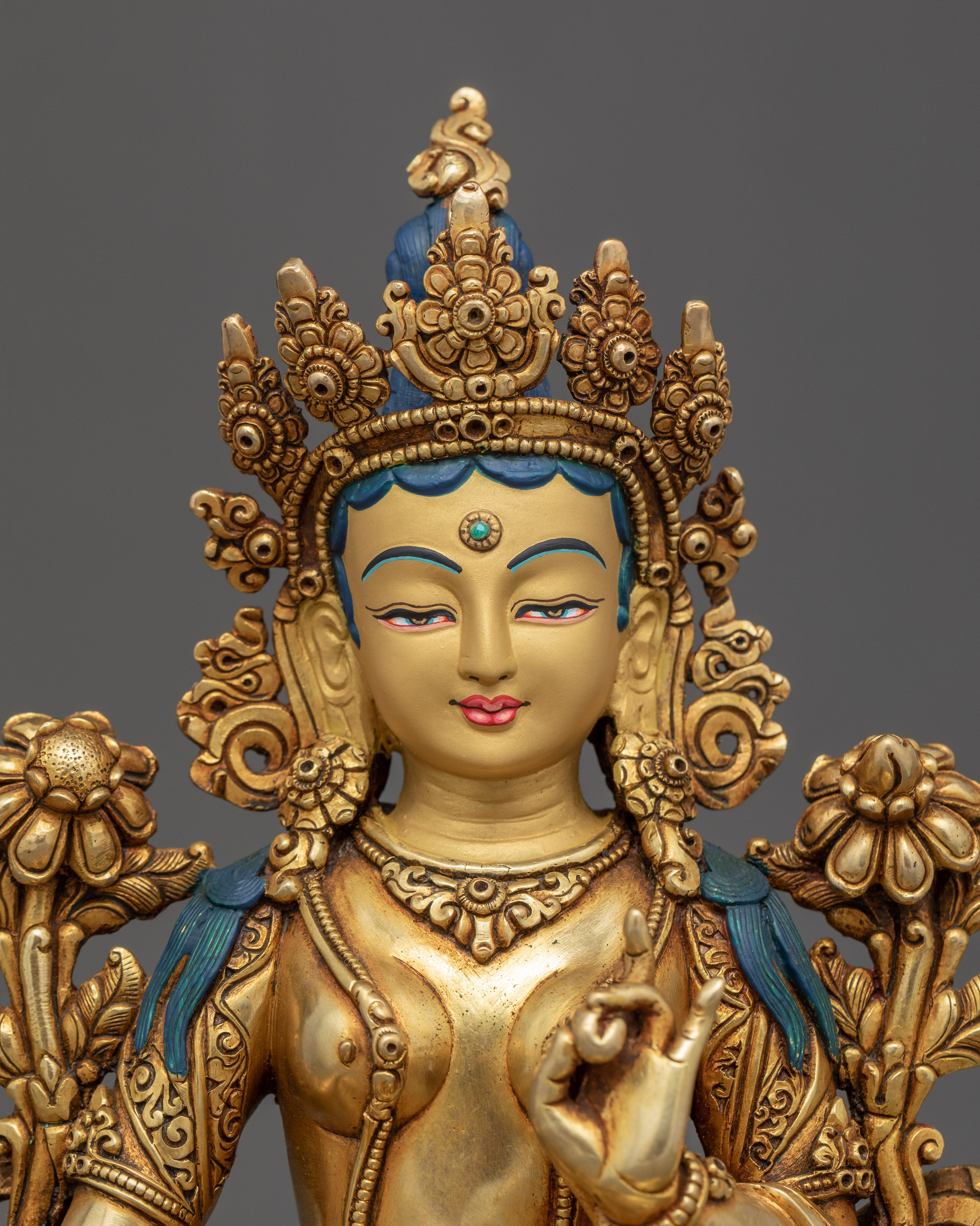Green Tara Mother Statue | Traditional Hand Carved Sculpture