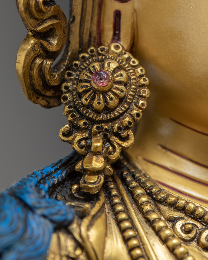 Manjushri Bodhisattva Sculpture | Traditional Hand Carved Statue