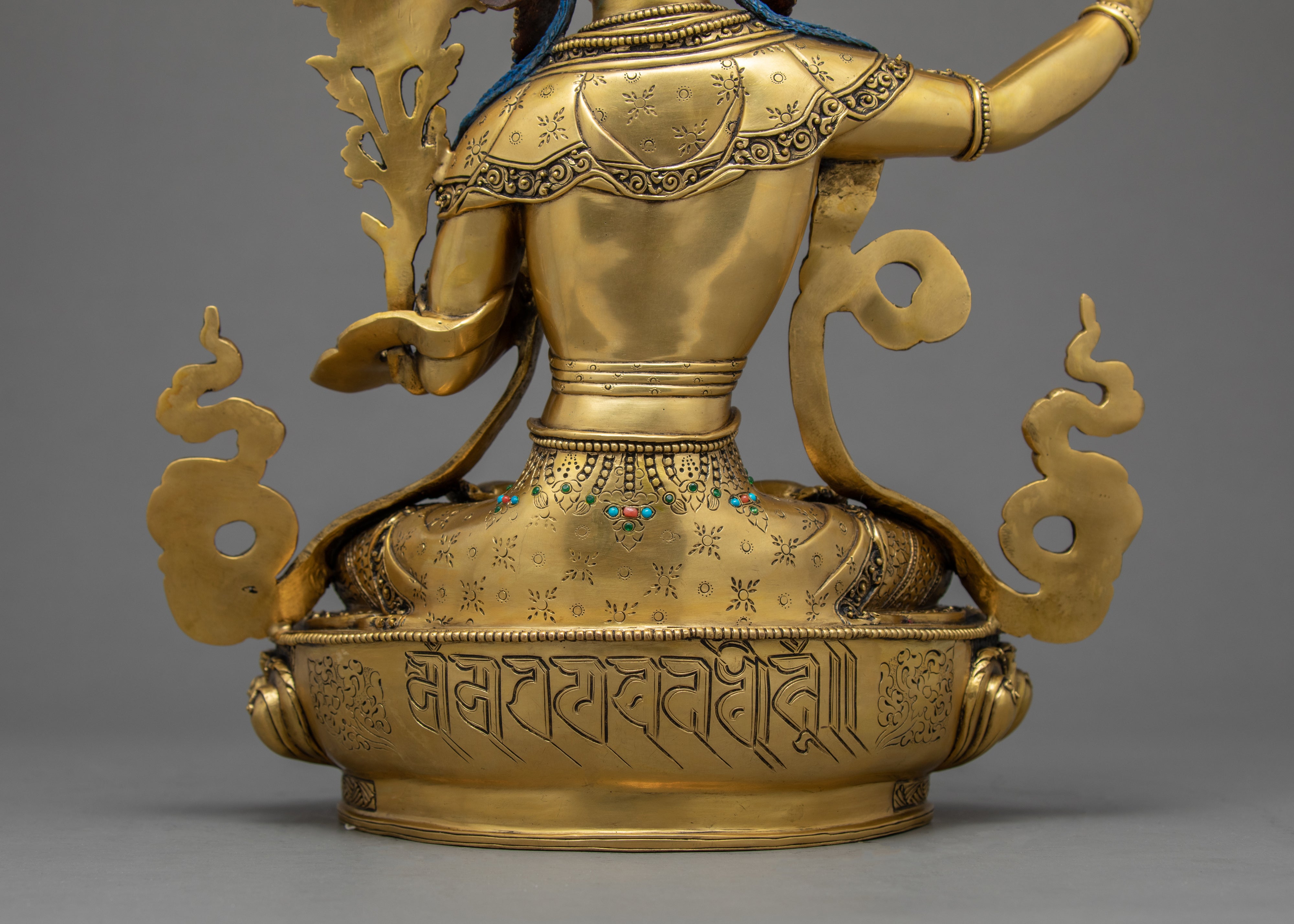 Manjushri Bodhisattva Sculpture | Traditional Hand Carved Statue
