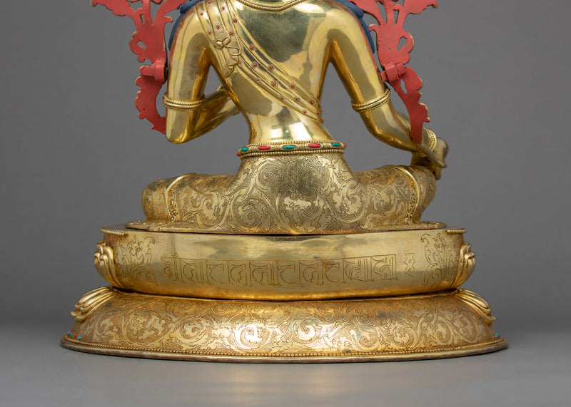Green Tara Goddess Statue | Finely Hand Carved Tibetan Art