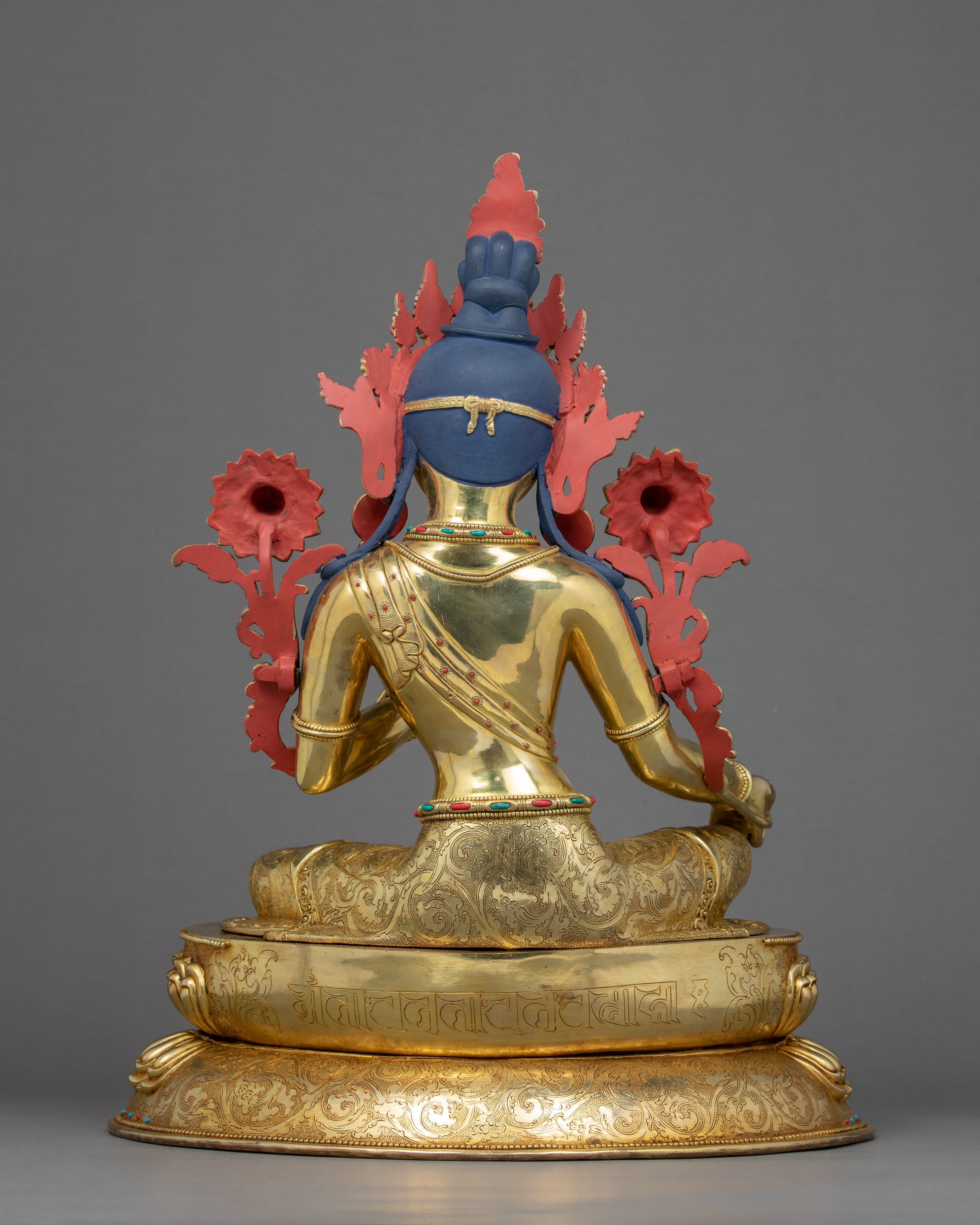 Green Tara Goddess Statue | Finely Hand Carved Tibetan Art