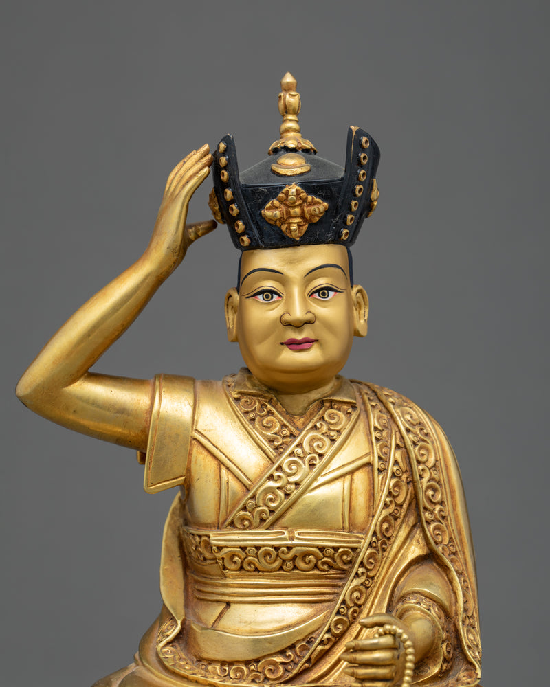16th Karmapa Statue | Finely Hand Carved Buddhist Sculpture