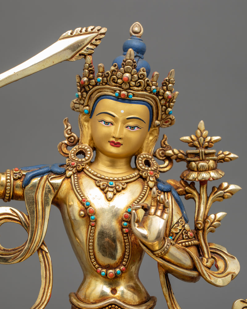 Manjushri Bodhisattva Statue | Finley Hand Carved Buddhist Art