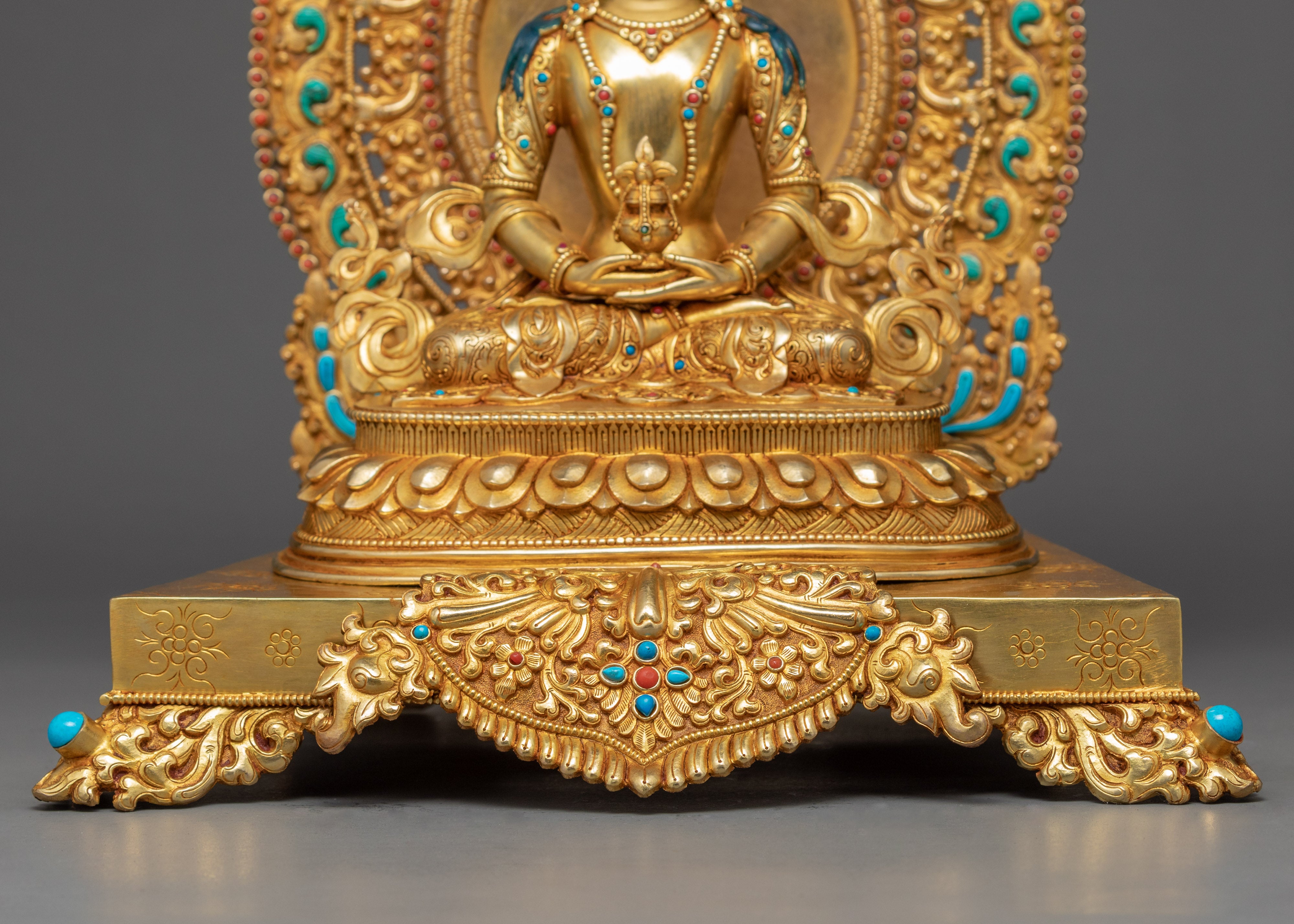 Amitayus Bodhisattva Sculpture | Traditional Himalayan Art Nepal