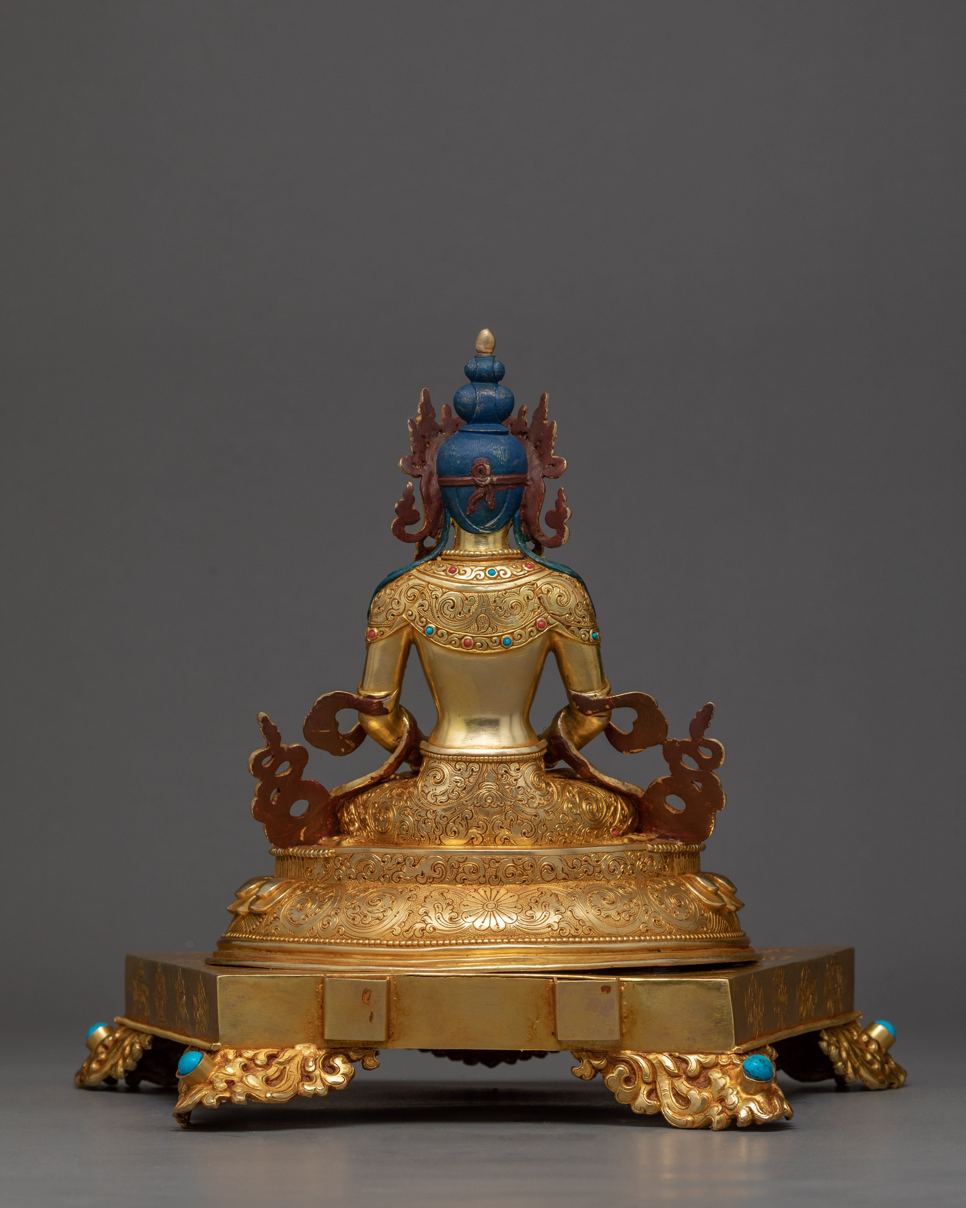 Amitayus Bodhisattva Sculpture | Traditional Himalayan Art Nepal
