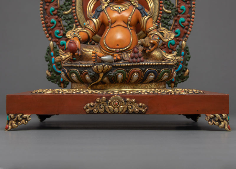 Yellow Dzambhala Sculpture | Buddhist Wealth Deity