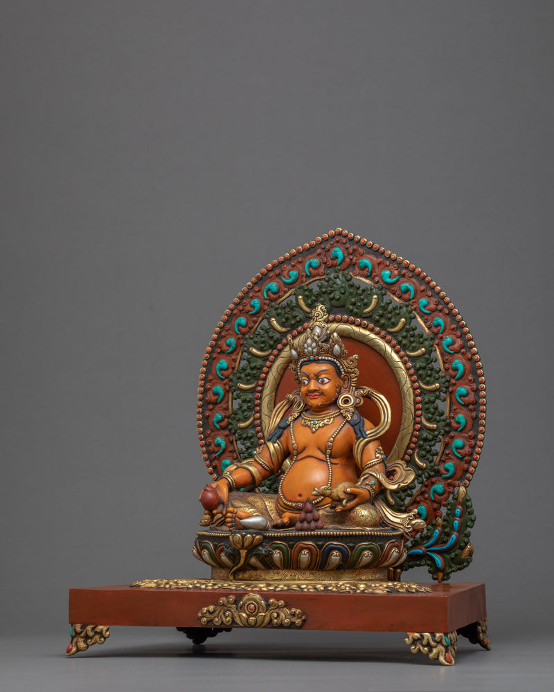 Yellow Dzambhala Sculpture | Buddhist Wealth Deity