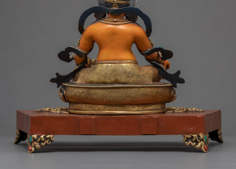 Yellow Dzambhala Sculpture | Buddhist Wealth Deity
