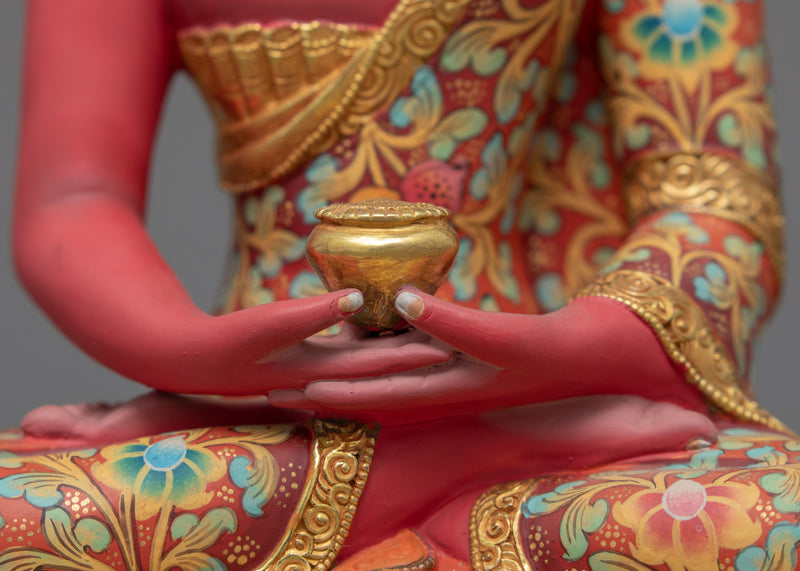 Amitabha Buddha Sculpture | Traditional Hand Carved Statue