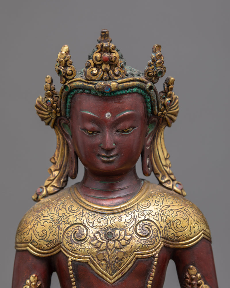 Buddha Amitabha Sculpture | Traditional Himalayan Art of Nepal
