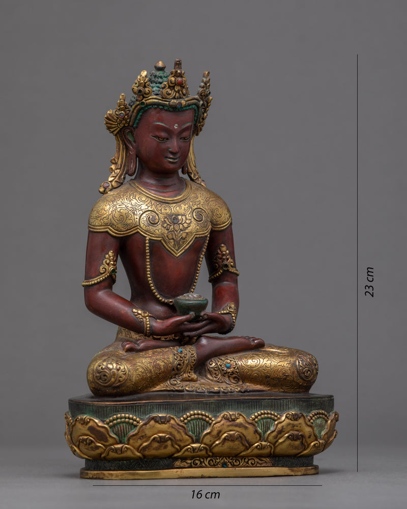Buddha Amitabha Sculpture | Traditional Himalayan Art of Nepal