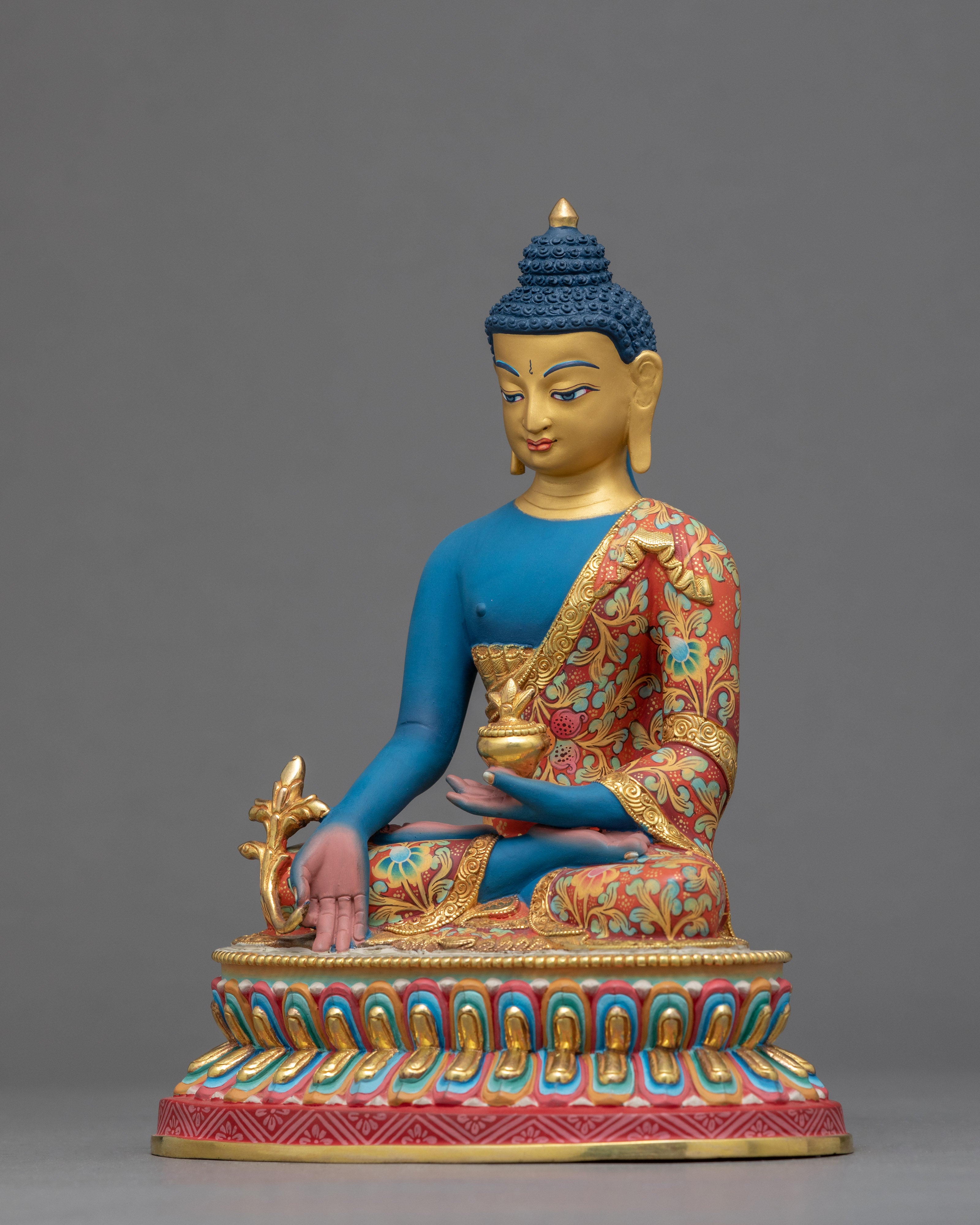 Small Medicine Buddha Statue | Traditional Himalayan Art of Nepal