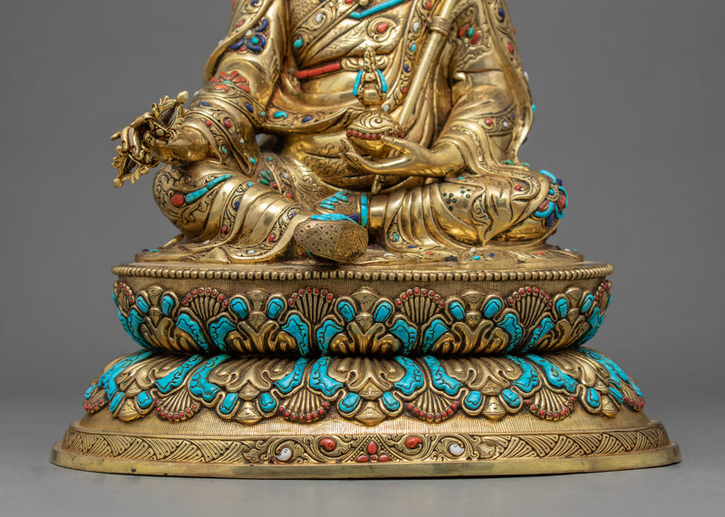 Guru Padmasambhava Sculpture | Finely Hand Painted Buddhist Statue