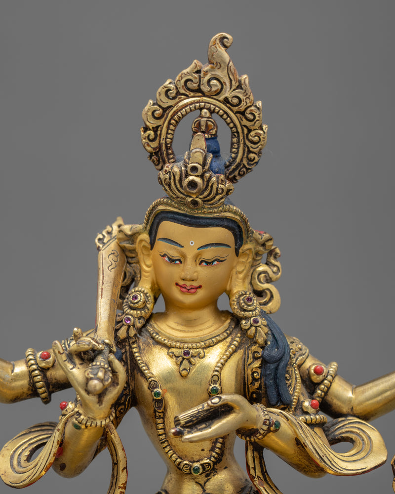 Maha Manjushri Statue | Traditional Himalayan Art of Nepal