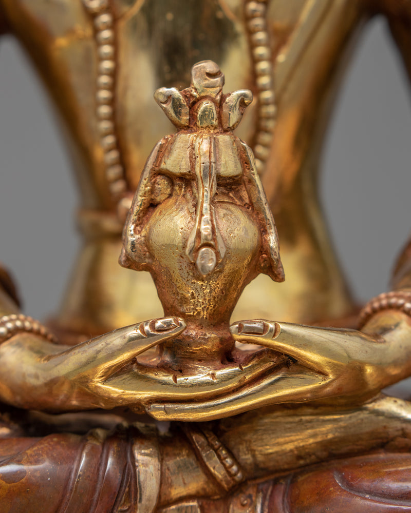 Amitayus Buddha Sculpture | Traditional Bodhisattva Art