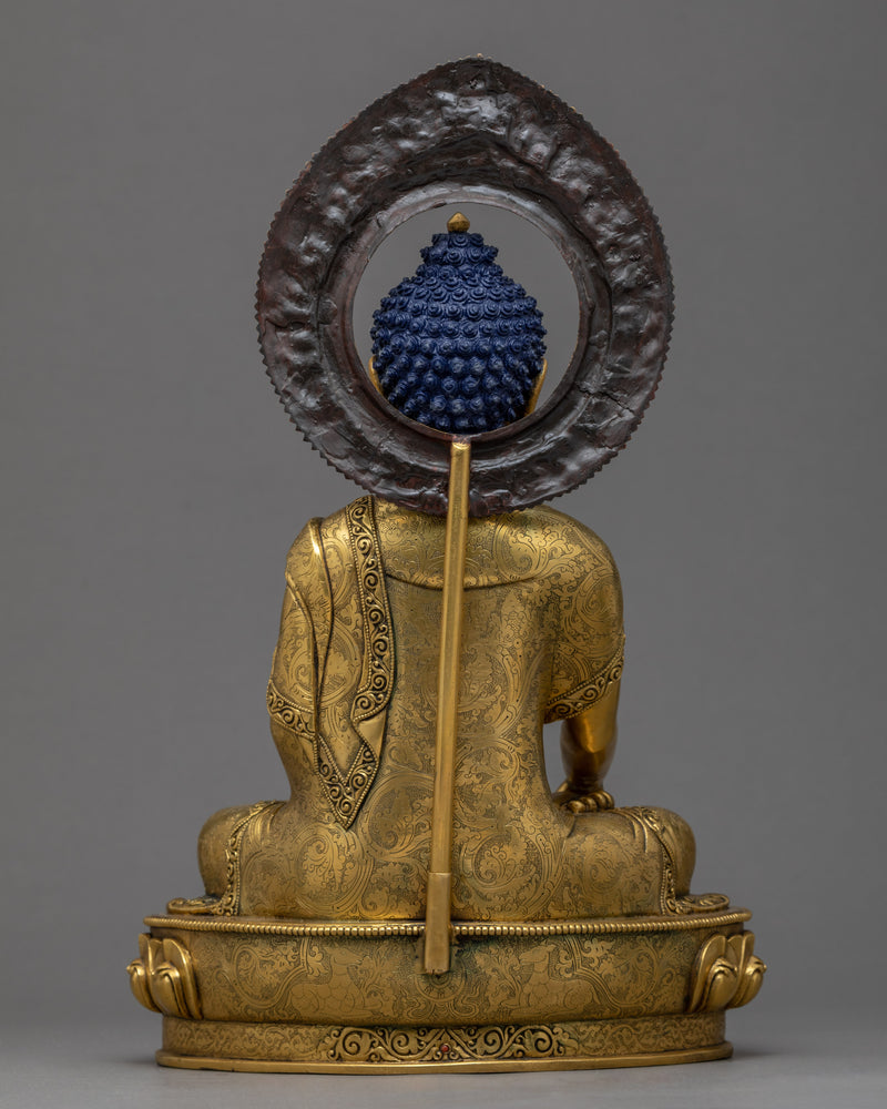 The Shakyamuni Buddha Sculpture | Traditionally Gilded with Gold