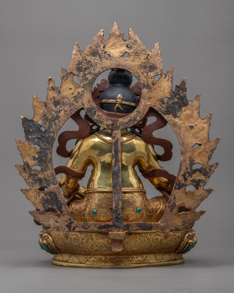 Yellow Jambhala Statue | Traditionally Hand Crafted Buddhist Art