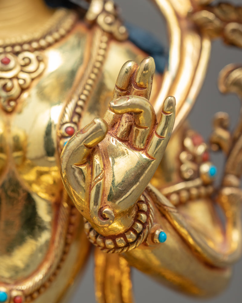 Green Tara Mother Sculpture | Traditional Buddhist Statue of Nepal