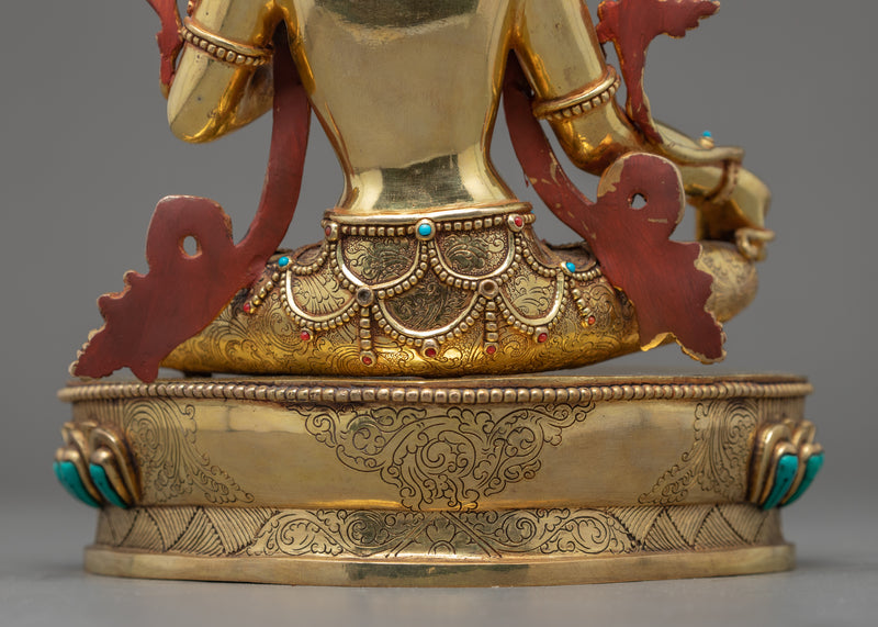 Green Tara Mother Sculpture | Traditional Buddhist Statue of Nepal