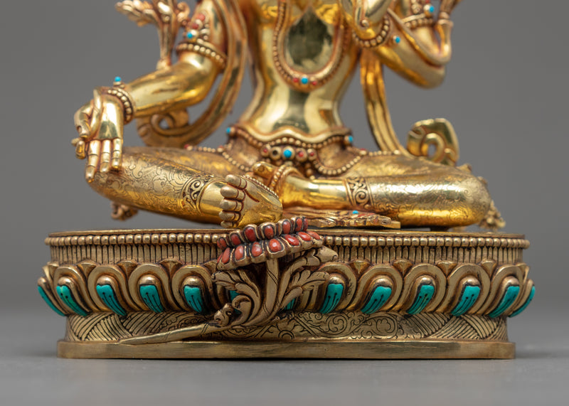 Green Tara Mother Sculpture | Traditional Buddhist Statue of Nepal
