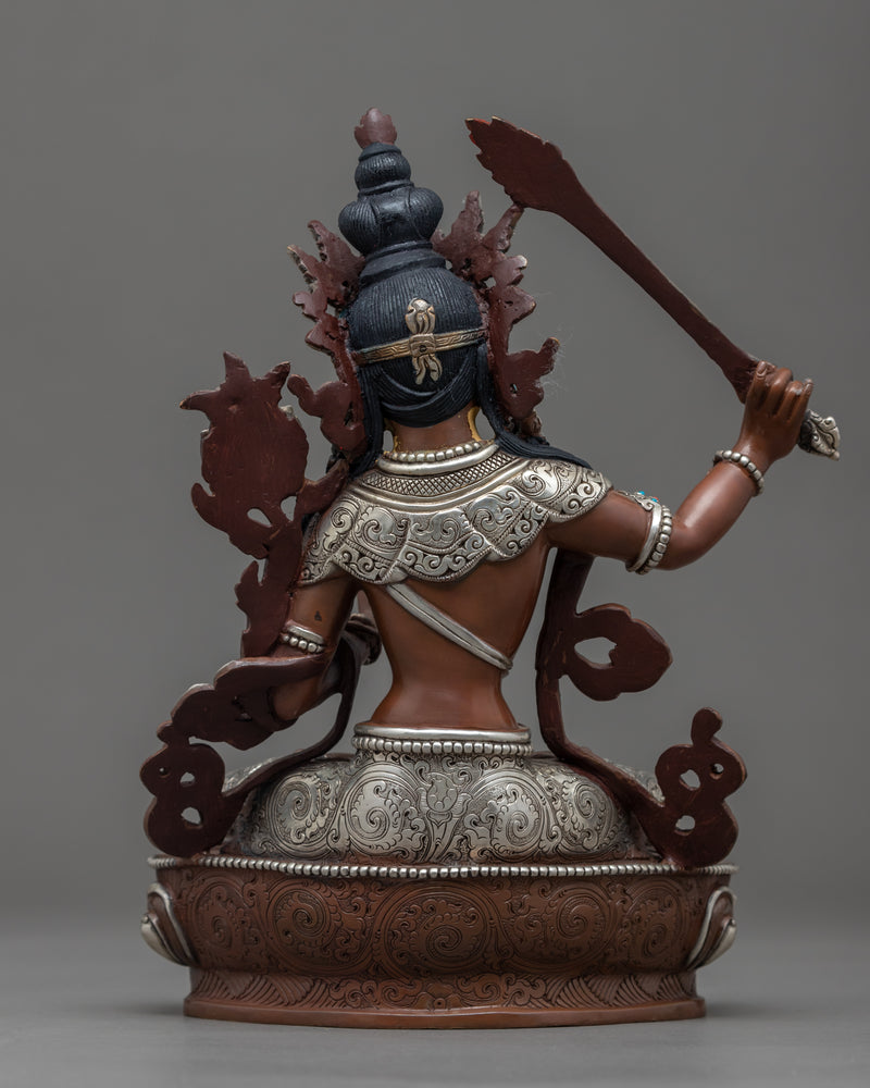 Bodhisattva Manjushri Sculpture | Traditionally Hand Carved Statue