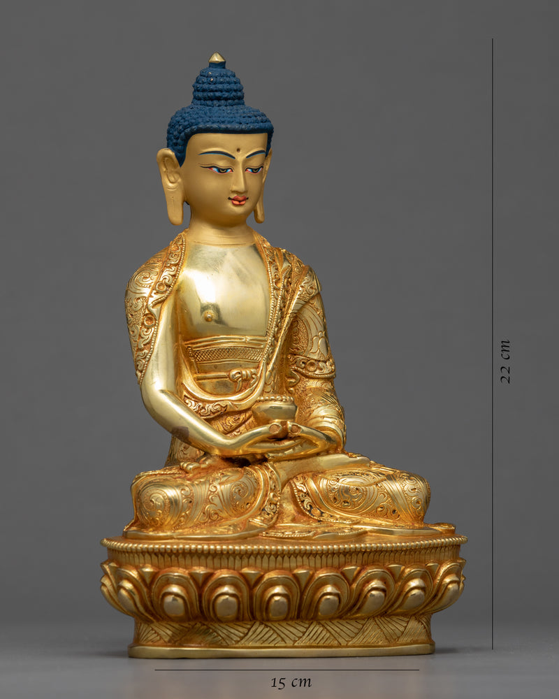 Buddha Amitabha Sculpture | Finley Hand Carved Tibetan Statue