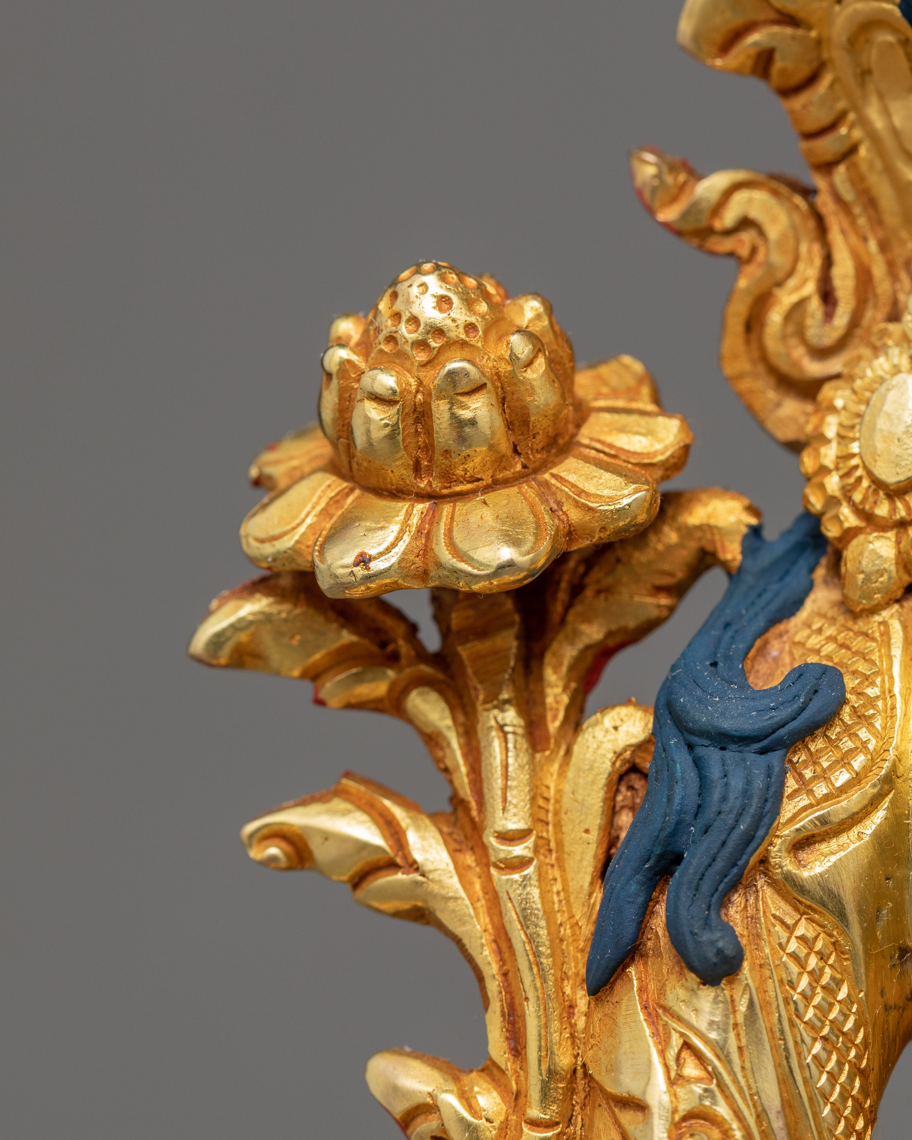 Indoor Tara Green Sculpture | Traditional Hand Painted Statue