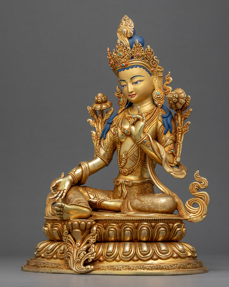 Green Tara Art | Traditional Buddhist Sculpture